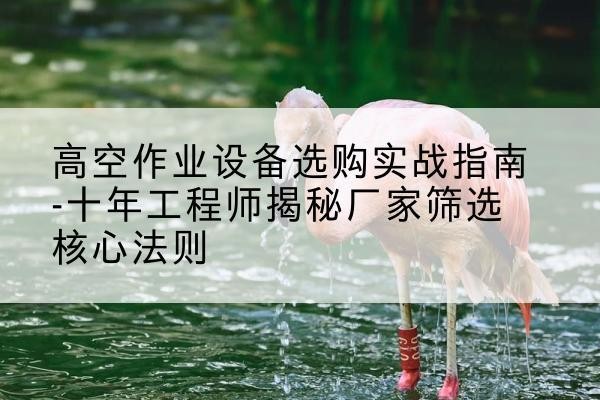 民勤剪叉式升降机厂家-高空作业设备选购实战指南-十年工程师揭秘厂家筛选核心法则