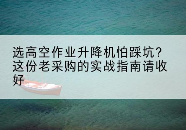 民勤高空作业升降机厂家推荐-选高空作业升降机怕踩坑？这份老采购的实战指南请收好