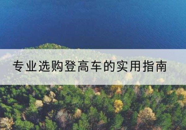 民勤电动登高车厂家推荐-专业选购登高车的实用指南