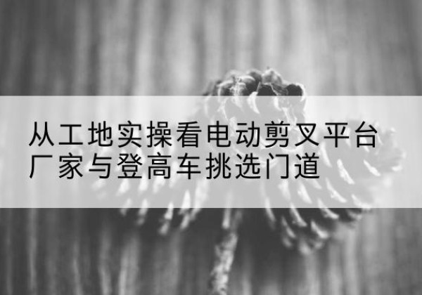民勤电动剪叉升降平台厂家-从工地实操看电动剪叉平台厂家与登高车挑选门道